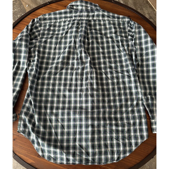 Ralph Lauren Classic Fit, Button Up LRG Blue w/Green Plaid Navy Pony Long Sleeve - Picture 11 of 11